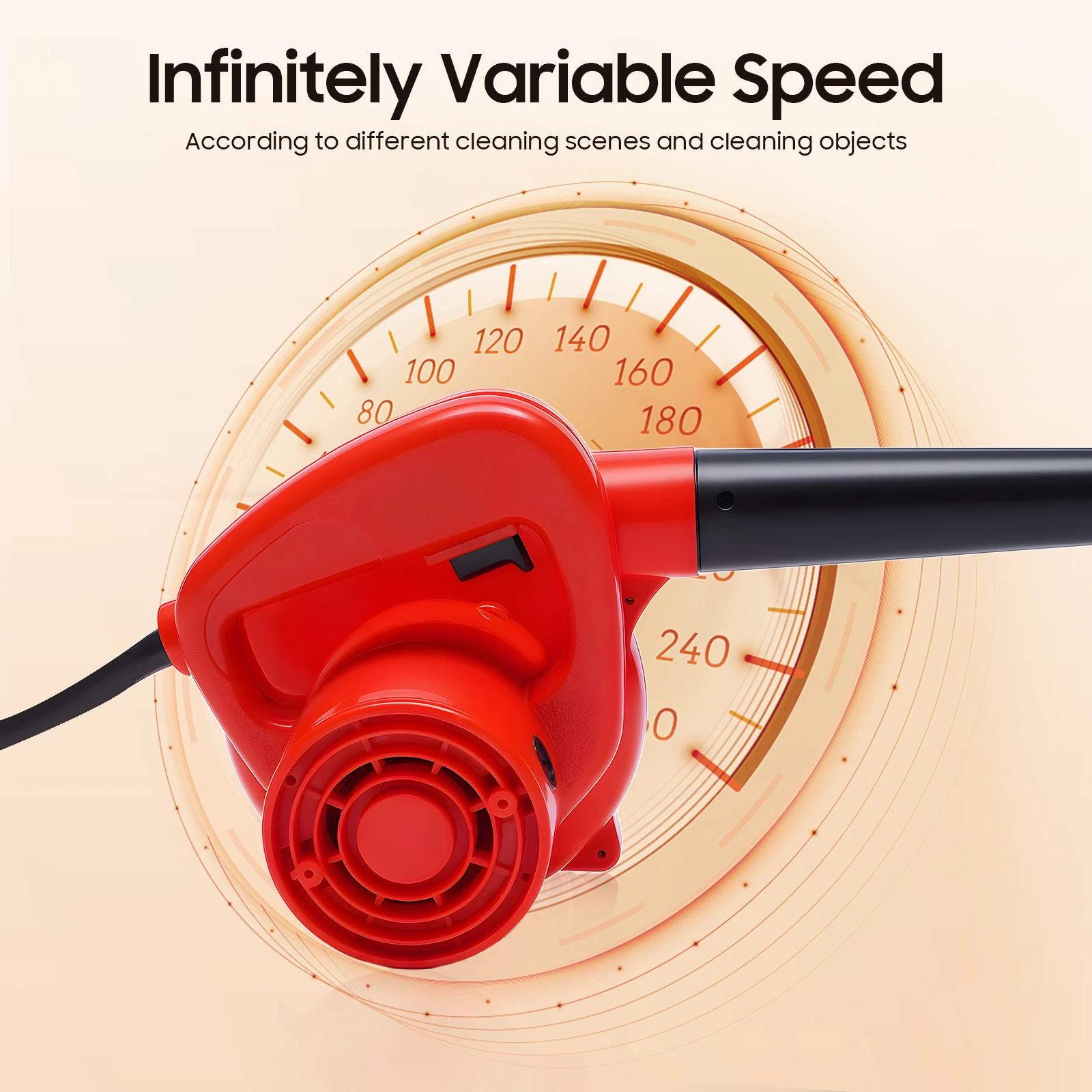 1000W 110V Electric Leaf Blower, Portable Electric Air Blower, Handheld Blower for Blowing Leaf, Garden, Computer Host Cleaning