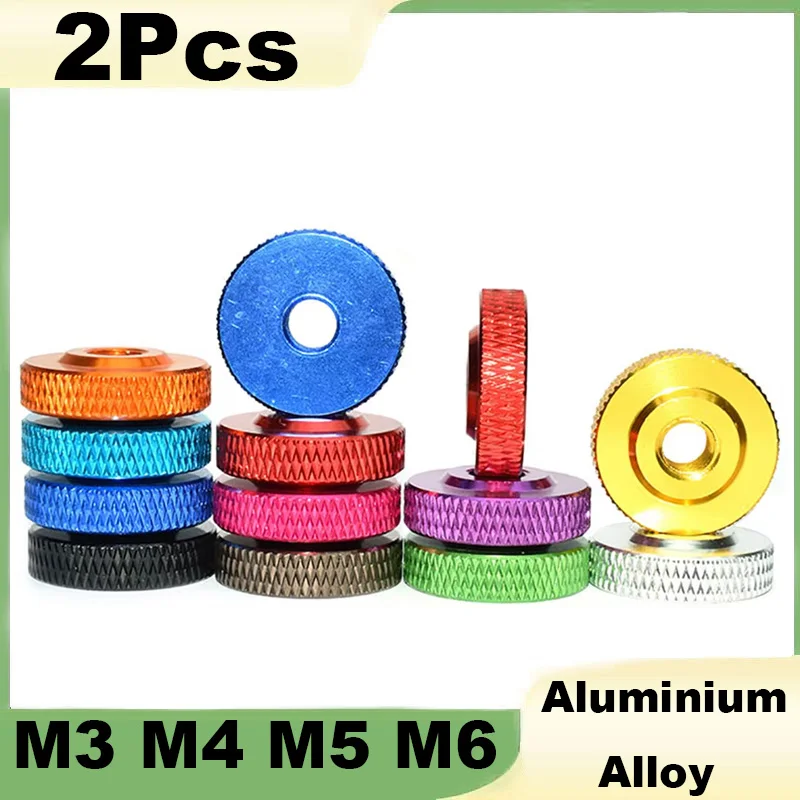 2Pcs Colourful Aluminum Thumb Nut M3 M4 M5 M6 11 Type Colour Small Step Aluminum Hand Nut