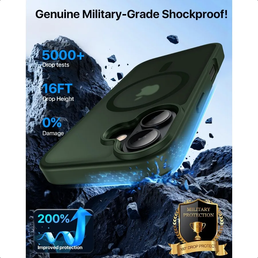 Magnetic for iPhone 17 Case [Compatible with MagSafe][MilitaryGrade Protection] Heavy Duty Protective for i Phone 17 Phone Case