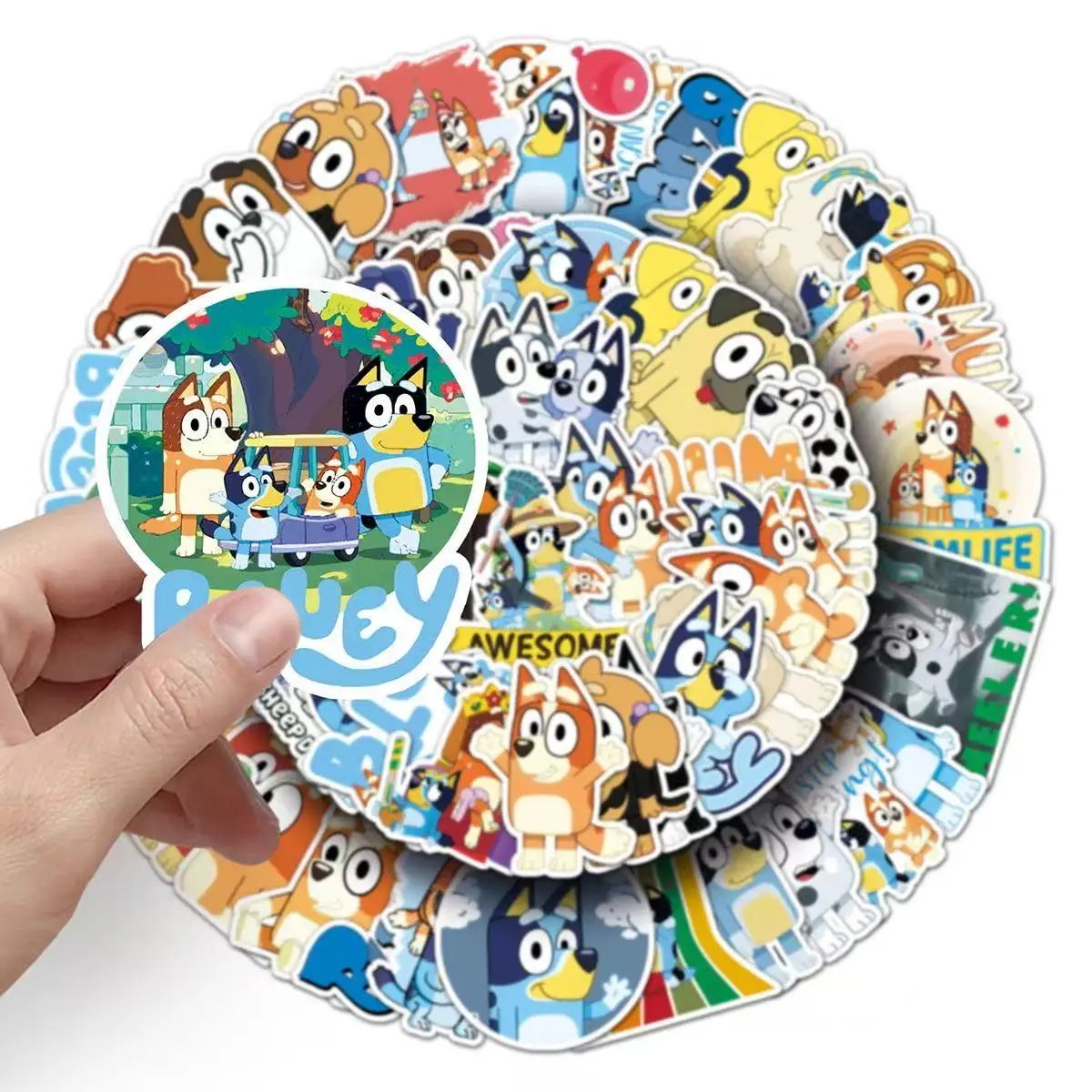 50PCS Cartoon Bluey Familie Animation Aufkleber DIY Telefon Laptop Gepäck Skateboard Graffiti Aufkleber Spaß für Kind