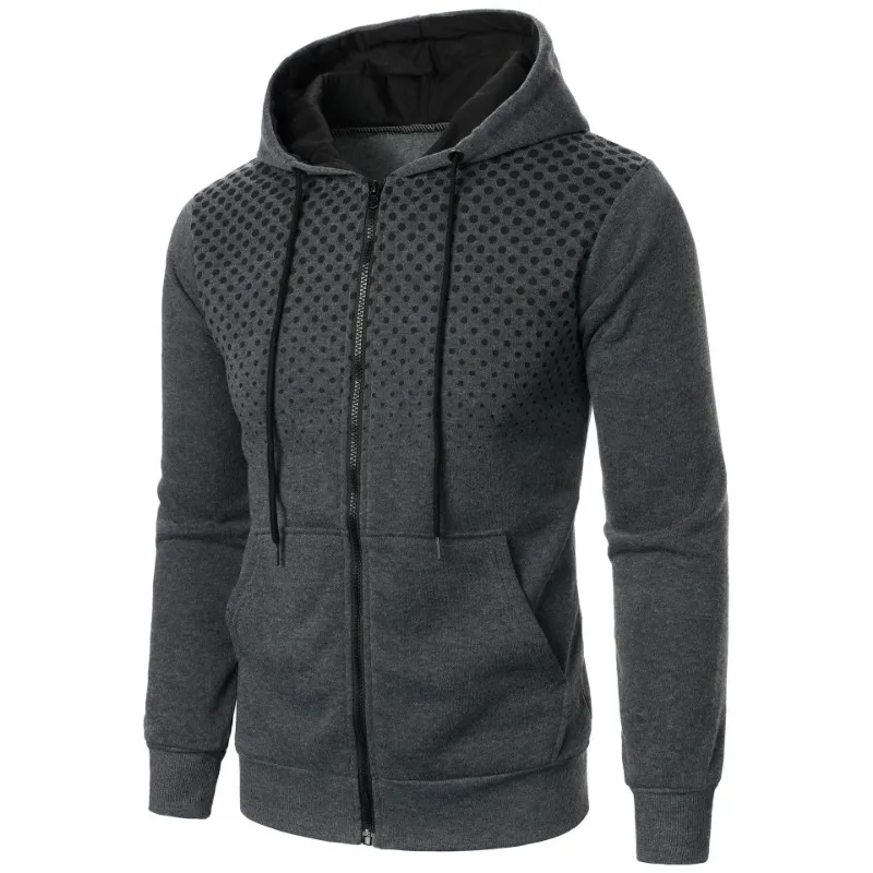 

5 Colors!2024 New Autumn and Winter Men's Casual Cardigan Hooded Sweatshirt 3D Printed Youth Jacket