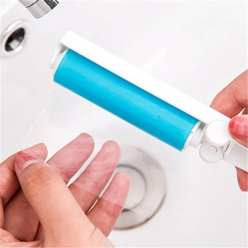 Sticky Portable Clothes Lint Roller with Cover Washable Dust for Wool Sheets Fluff Pet Hair Cleaning Tools Home