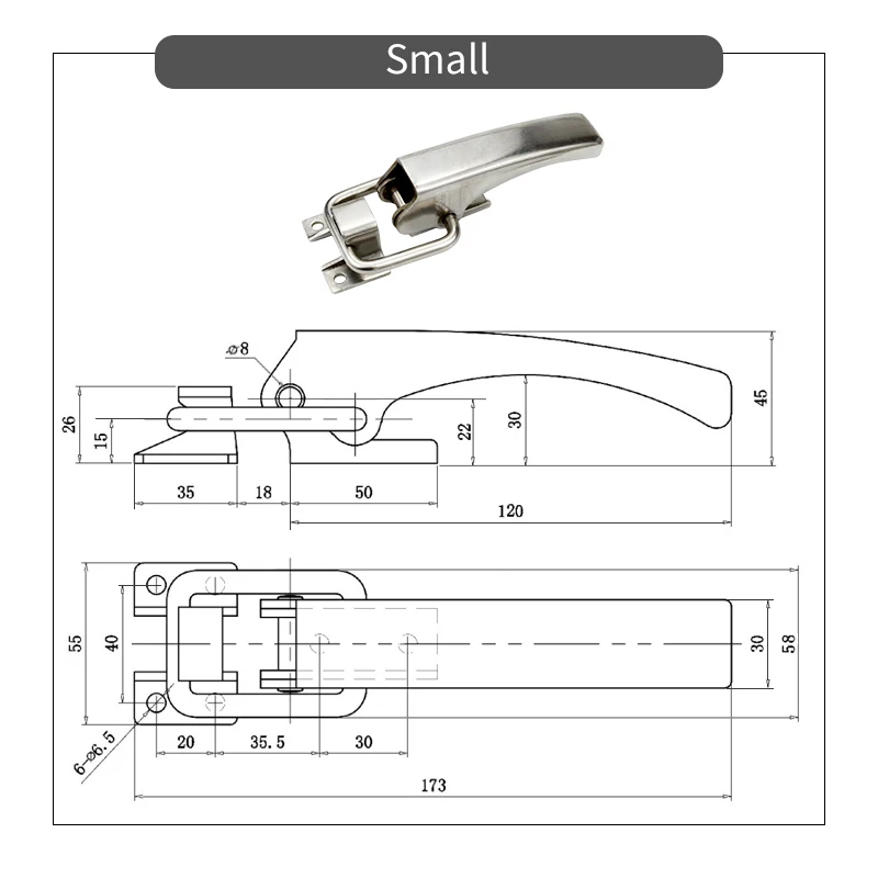 Heavy Duty Toggle Hasp Stainless Steel Large Toggle Hasp Latch Heavy Equipment Latch Door lock door latch industrial equipment