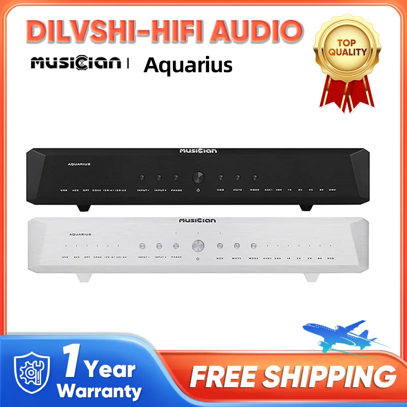 

MUSICIAN Aquarius R2R DAC Classic CNC Body R2R Array DAC Ture Balance 32bit XLR Output I2s Input Digital Audio ALTERA Decoder