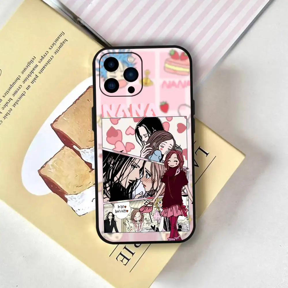 أنيمي كول نانا أوساكي خط جراب هاتف سيليكون لينة آيفون 17 الهواء 16 15 14 13 12 11 زائد برو ماكس زائد