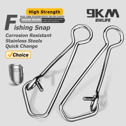 Fishing Snap 50~200Pcs Stainless Steel Saltwater Fishing Hook Lure Connector Tackle Fast Fishing Clip Lock Snap Weights Trolling