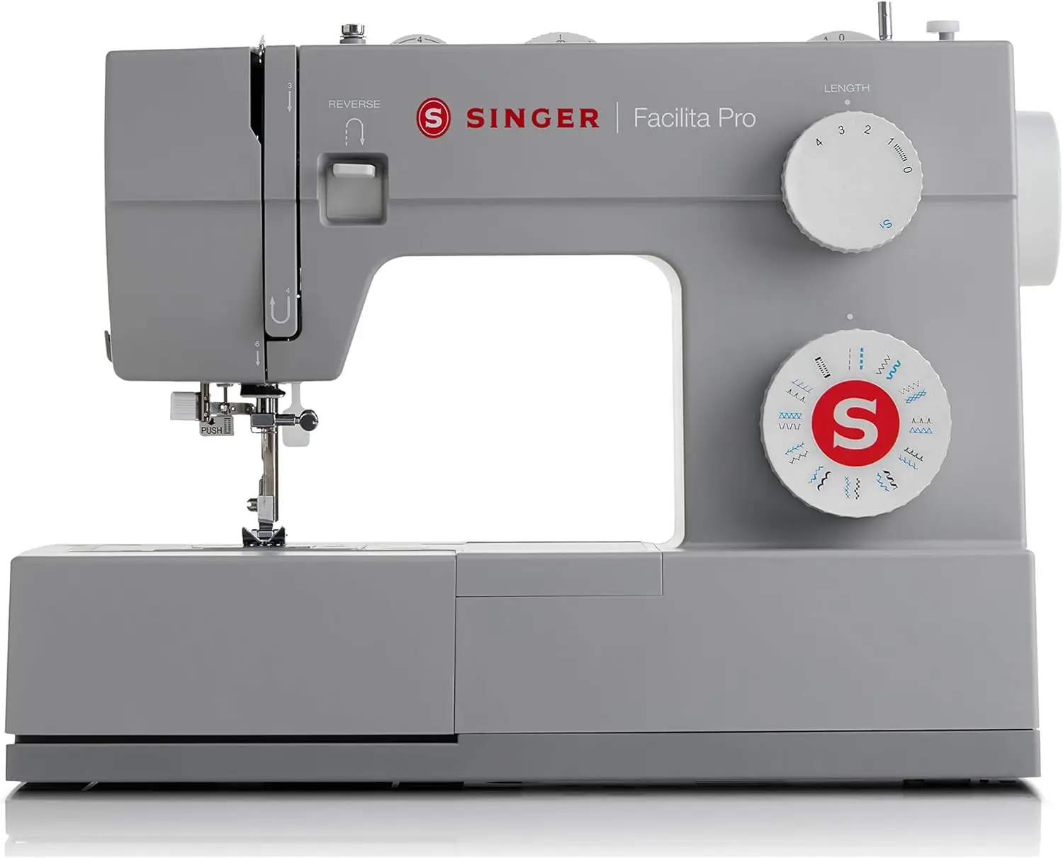 

Heavy Duty 4423 High Speed Sewing Machine - Grey, 23 Built-In Stitches, 97 Applications, Metal Frame, 1-Step Buttonhole