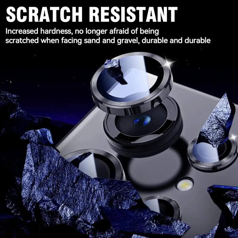 Aluminum Alloy Camera Glass Case For Samsung Galaxy S25 Ultra 3D Metal Ring Yij Lens Protector S24 FE S 25 Plus S24Ultra