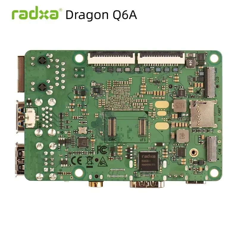 ViVaSRadxa Dragon Q6A Dev Board QCS6490 12TOPS LPDDR5 Linux OS Gigabit Ethernet For AI Edge Computing