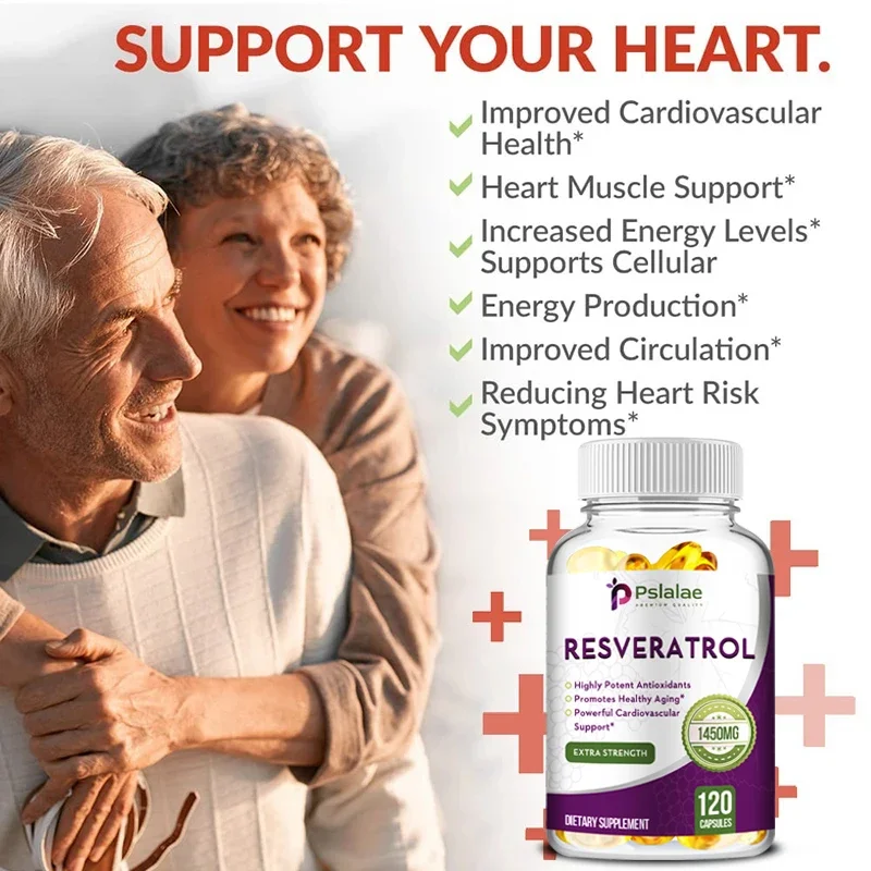 Resveratrol - Potent Antioxidants & Trans-Resveratrol - Promotes Anti-Aging, Cardiovascular & Joint Support