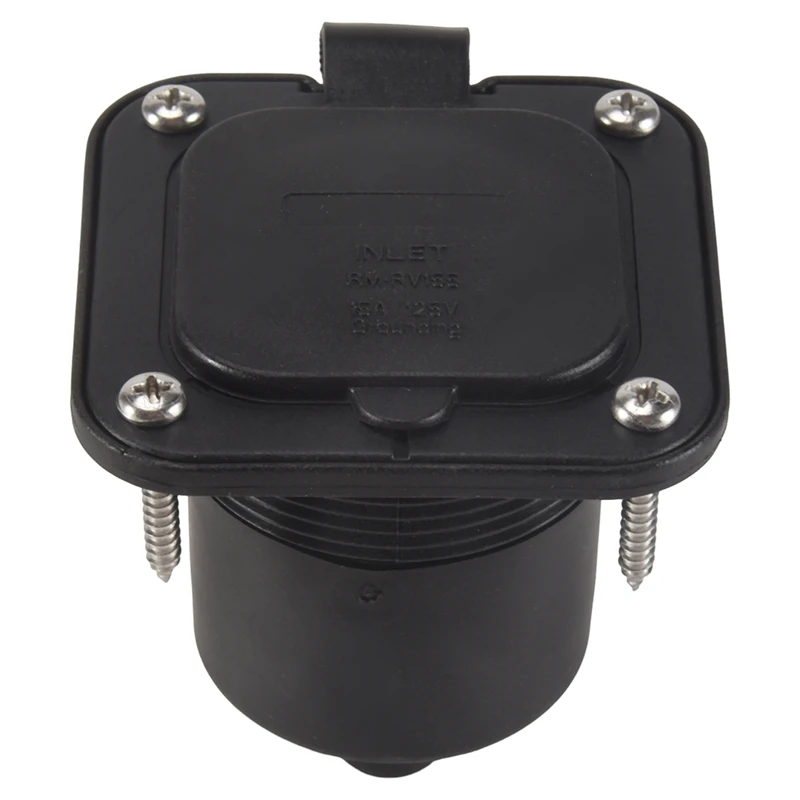 Flanged Inlet ETL 15 Amp RV Plug Receptacle Block Heater Bumper Plug
