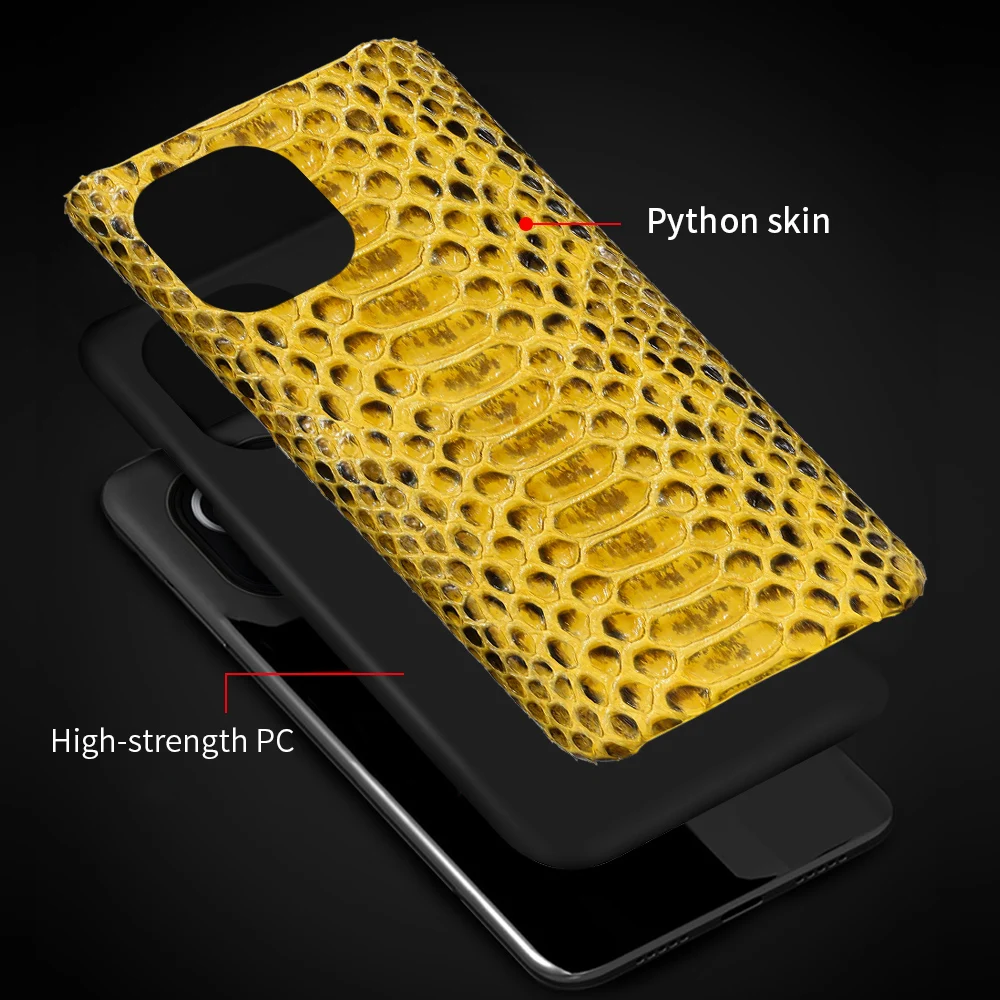 Imagem -06 - Capa de Couro Python Genuína Capa para Xiaomi mi 12t 13t Pro 13 14 Ultra 12 Poco x6 x5 f5 Pro Redmi Note 13 Pro 5g 10 11 Pro