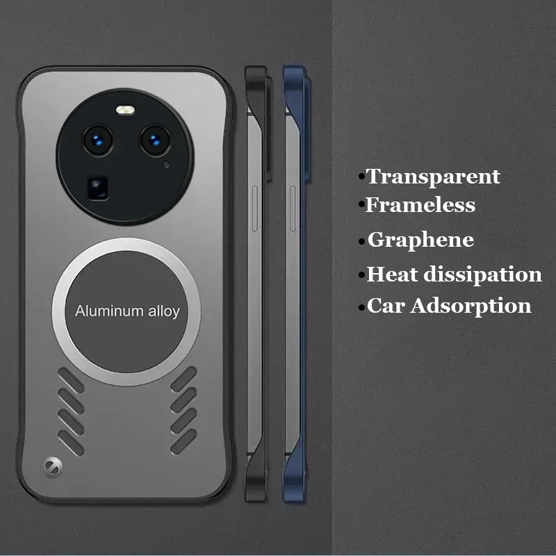 Frameless Transparent Matte PC Case For Oppo Find X7 X6 X5 X3 Pro Lite Neo Graphene Heat Dissipation Bumper Shell Cover