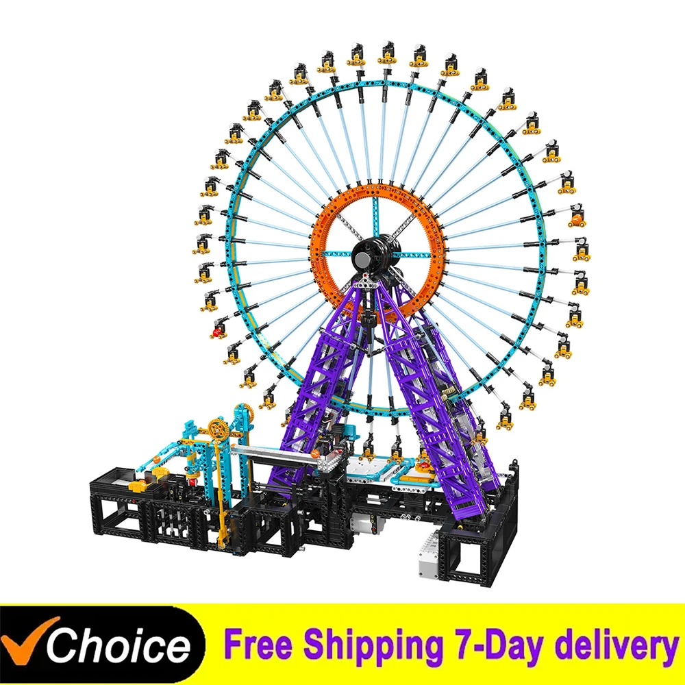 

The Great Ball Transportation Assembly Toys The Motorized Ball Ferris Wheel Building Block Desktop Ornament Brick Set Boys Gifts