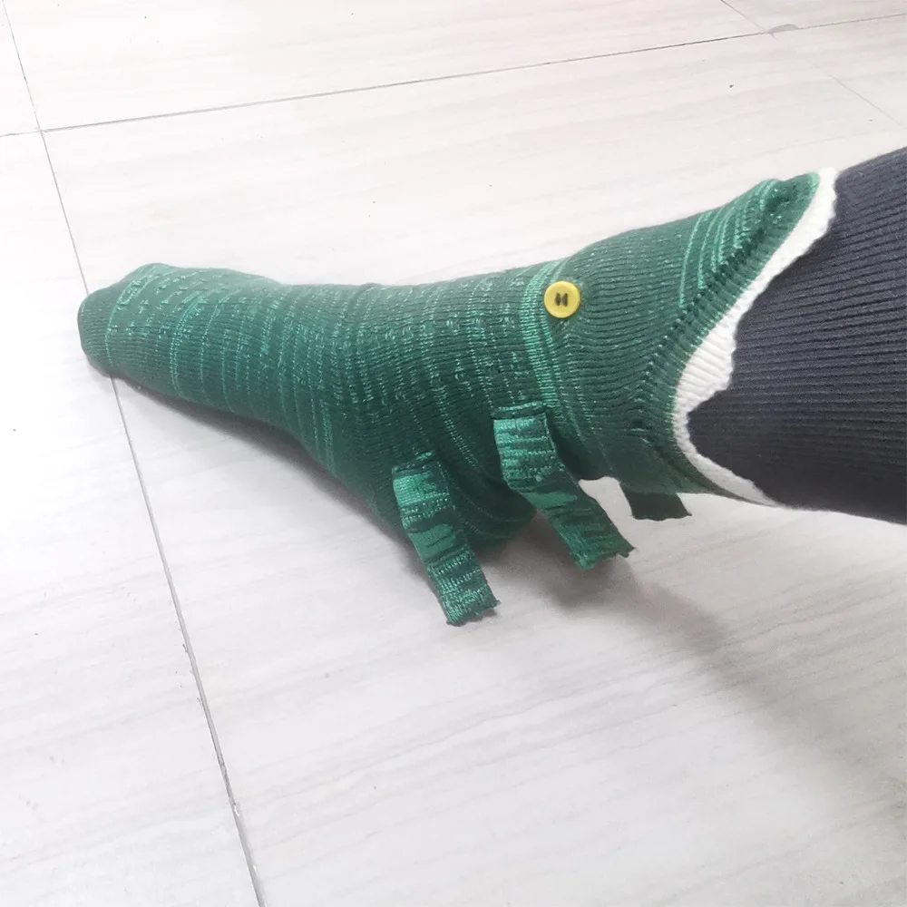 Dropshipping Knit 3D Christmas Animal Fish Design Men Women Home Floor Winter Shark Crocodile Socks