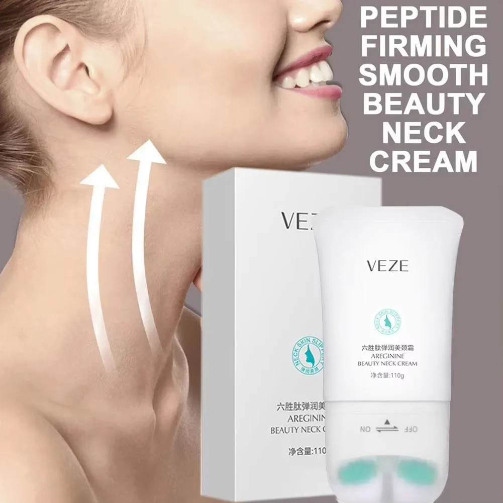 Neck Firming Cream Moisturizing Neck Tightening Cream Reduce Double Chin Firm Sagging Skin With Roller Applicator For Skin