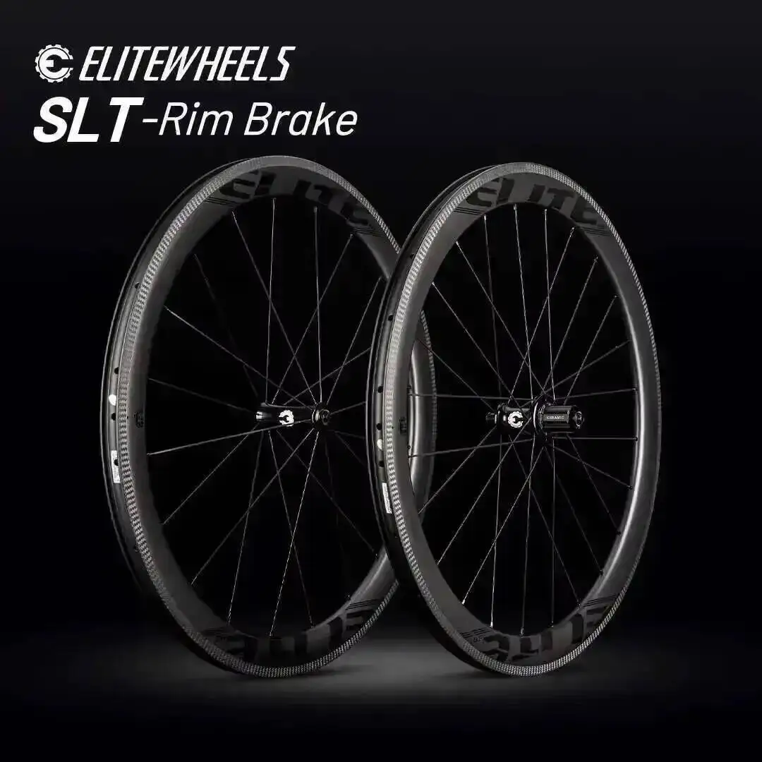 ELITEWHEELS SLT Szosowe Koła Karbonowe Aero 3K Twill Hamulce Ceramiczne Łożyska Piasta Pillar 1423 Szprychy Opony Z Grzebieniem Bez Dętek Zestaw Kół — zdjęcie 2