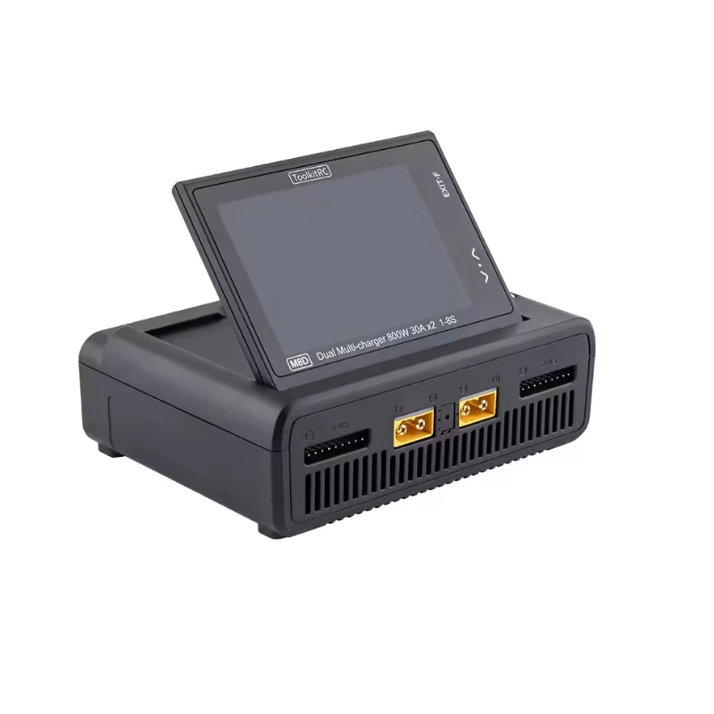 ToolkitRC M8D DC Dual Channel Smart Charger - 1600W 50A Touchscreen 1-8S LiPo LiIon LTO 1-20S NiMH 1-15S Pb RC FPV Accessory