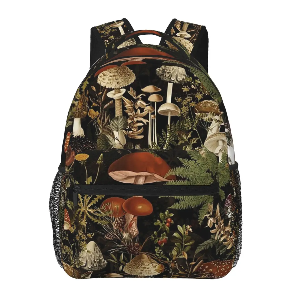 

Midnight Mushrooms Forest Botanical Night Garden Student Backpack School Bag Hiking for Men Women Fashion Bookbag Shoulder Bags