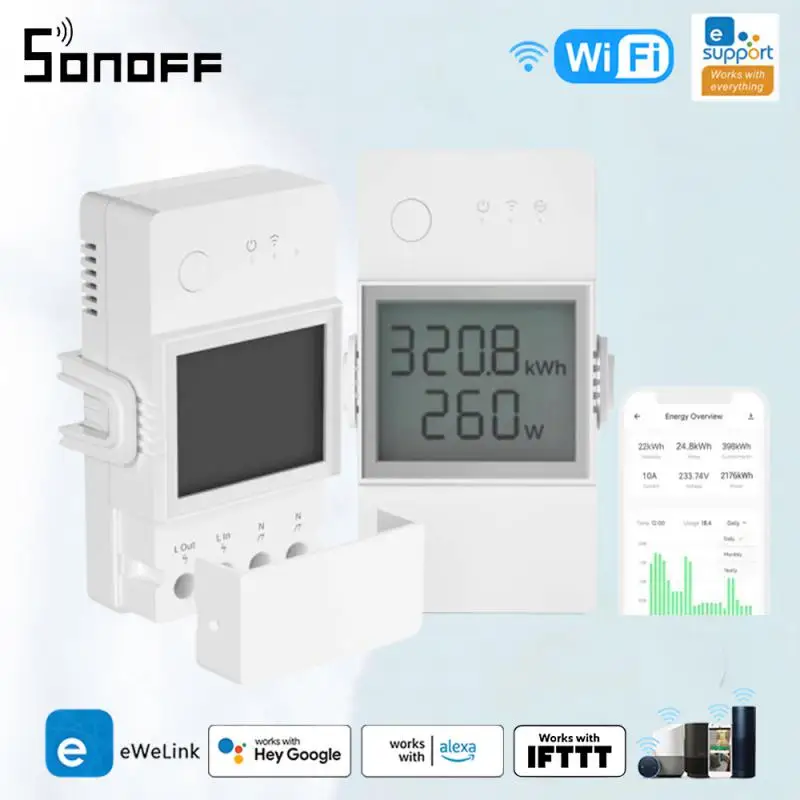 

SONOFF POW ELITE 16A/20A Wifi Power Switch Energy Monitoring Device Report Power Usage For Smart Home Wireless Controll Switch