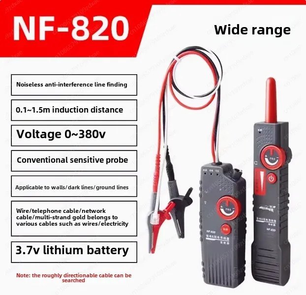 NF-820 RJ45 RJ11 BNC Network Cable tester High Low Voltage Cable Underground Cable Finder Anti-Interference Wire Tracker