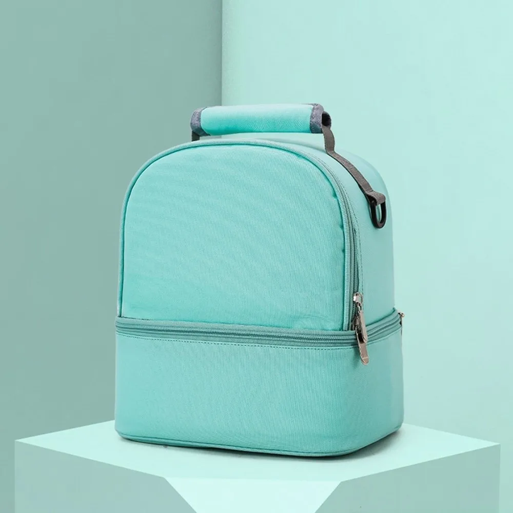 

Nylon Insulation Mommy Backpack Milk Preservation Double Layer Baby Diaper Bag Large Capacity Multifunctional Mommy Shoulder Bag