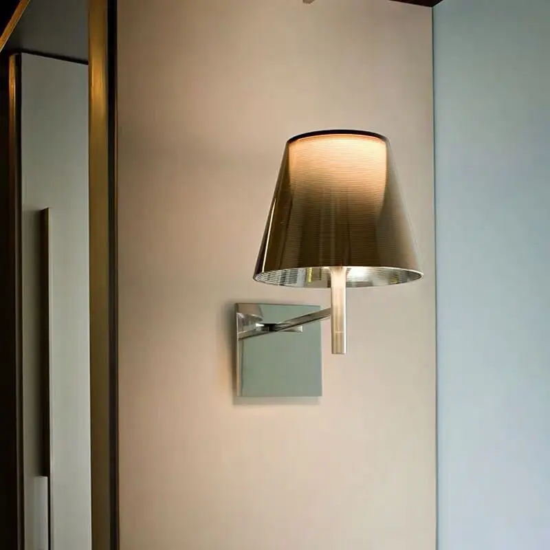 

Wall lamp design style creative hotel living room bedroom bedside corridor Hong Kong style light luxury lamp