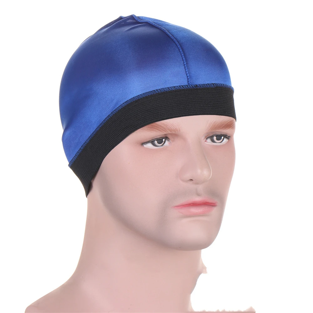 Fashion Silky Dome Wave Cap Elastic Bandana Unisex Outdoor Cap Night Sleep Headcover Cancer Hair Loss Chemo Cap Hair Accessories