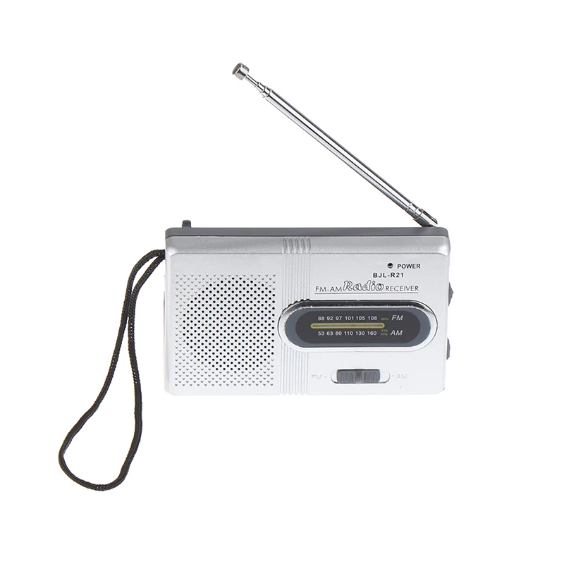 Portable Mini Radio Handheld AM FM Music Player Speaker Outdoor Stereo Radio with Telescopic Antenna