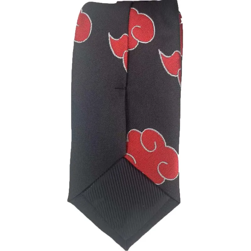 Anime Naruto Tie Necktie Akatsuki Neckcloth Uchiha Itachi Tie Halloween Party Accessories Cosplay Neckcloth Birthday Gift