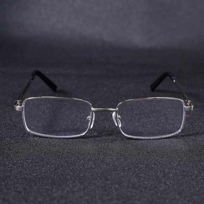 Vintage Quadratische Lesebrille Rahmen Metall Männer Mode Klassische Business Brillen Blau Licht Blockieren Klare Linse +75 + 125 + 2 – Detail 12