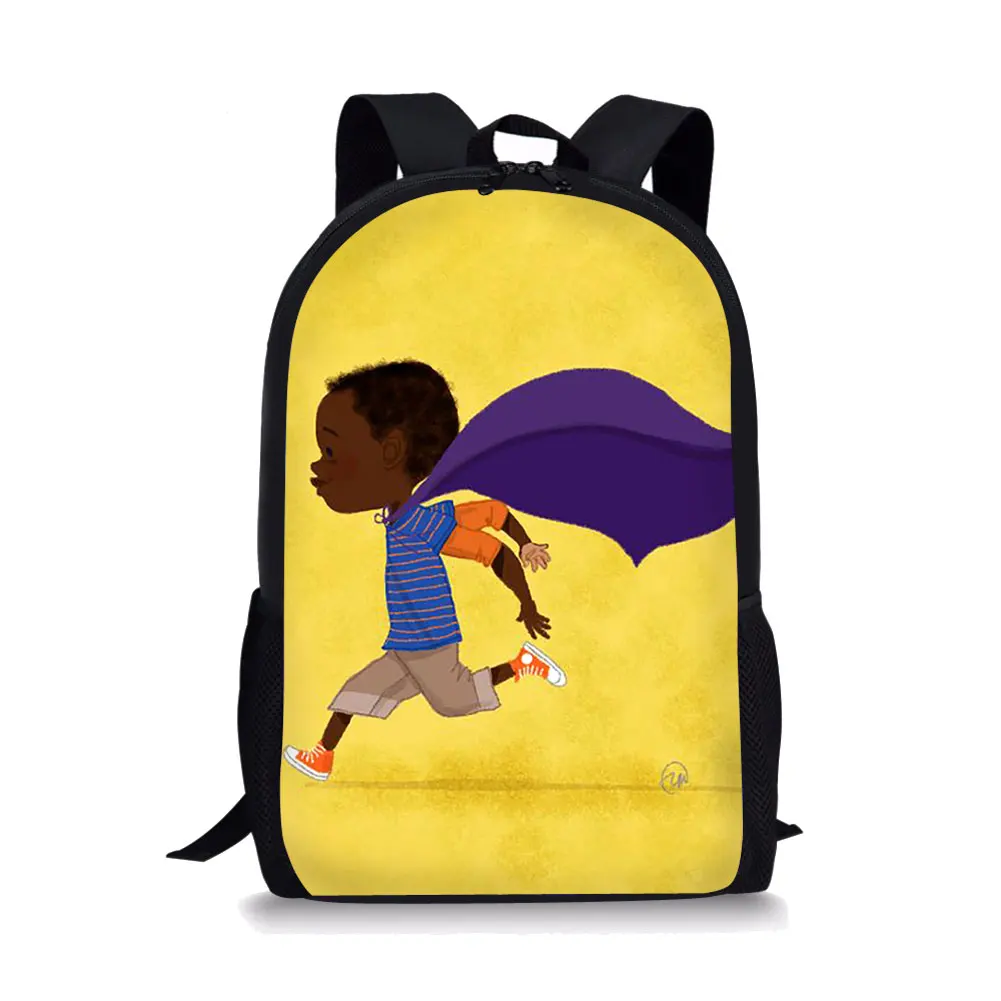 

Cute Afro Boys 3D Print 16” Kids Bag Backpack School Bags Primary Students Backpacks Child Book Bag Children Schoolbag Satchel