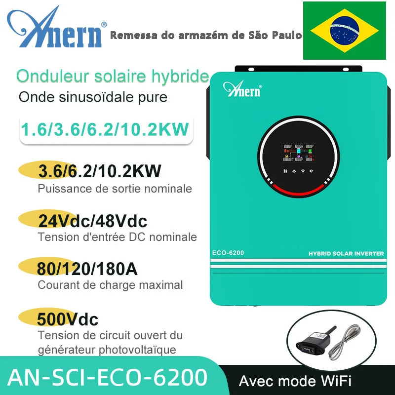 1.6kw 3kw 3.6kw 6.2kw 8.2kw 10.2kw inversor solar híbrido mppt 80a 120a 140a 160a fora da rede na rede 12v 24v 48v 230vac pv 500vdc