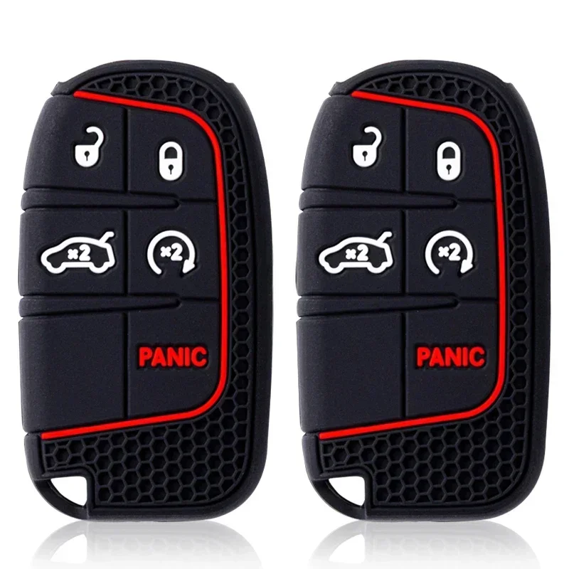 Silicone Car Smart Key Case Cover For Jeep Renegade Wrangler Patriot Grand Cherokee WK2 KL Compass Liberty FIAT Accessory view 3