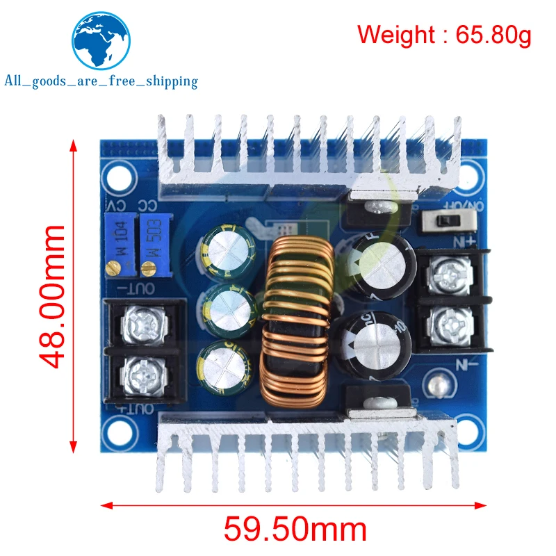 Imagem -02 - Tzt-dc-dc Buck Converter Módulo Step Down Corrente Constante Led Driver Módulo de Tensão de Potência Placa Eletrolítica 300w 20a