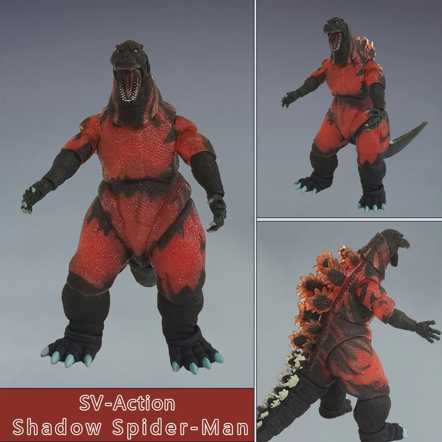 18cm NECA1995 Red Lotus Godzilla Godzilla Godzilla Monster Hand Model SHM Movable Pvc Doll Collection Ornaments Toys Gifts