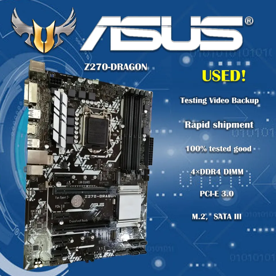 Motherboard For Asus PRIME Z270-DRAGON Original Desktop Intel Z270