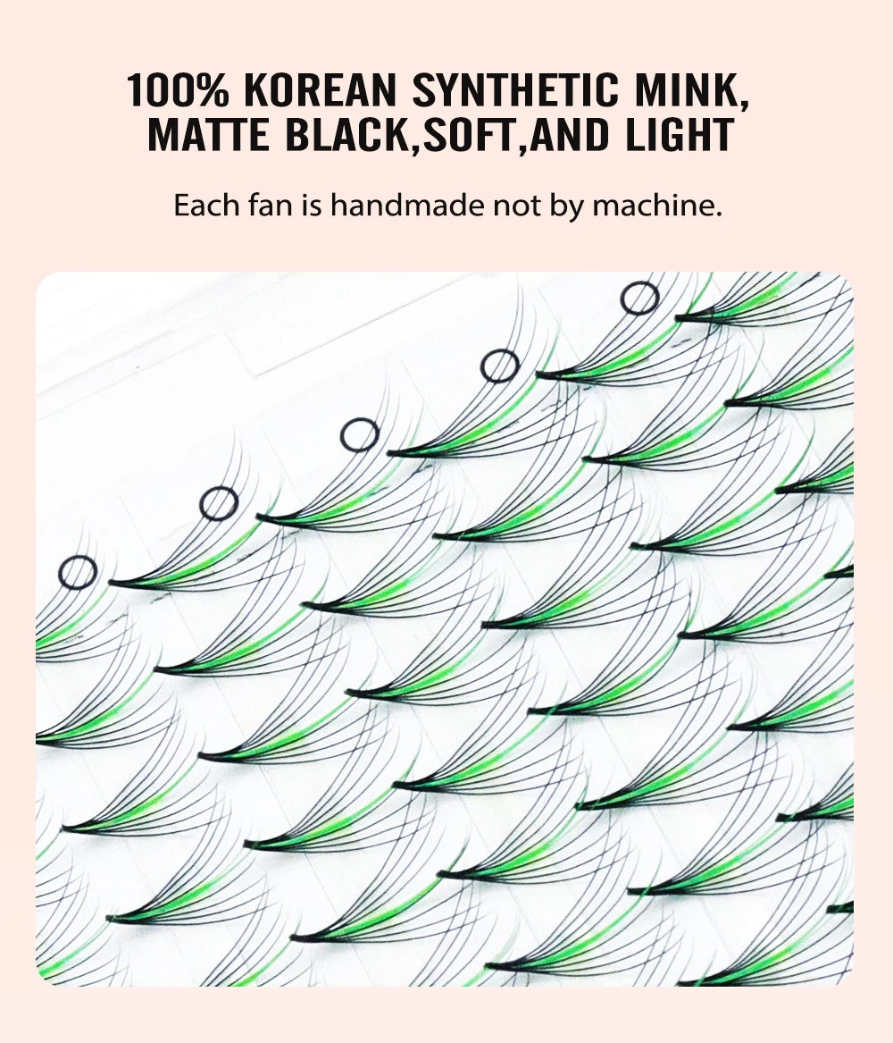 NATUHANA Color Wispy Premade Fans Pointy Base7D 9D Russland Volumen Wimpernverlängerung Einzelwimpern Faux Mink Lash – Detail 7