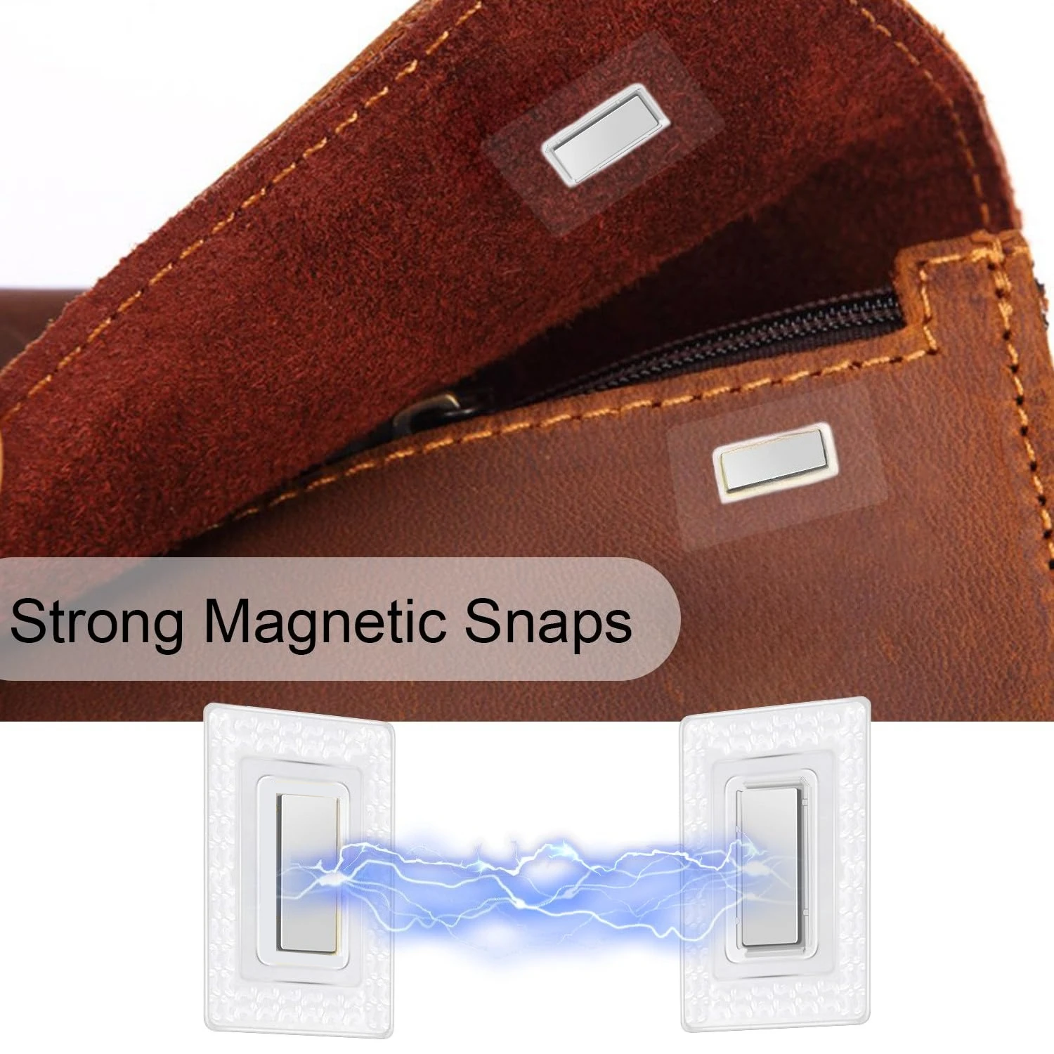50 Pairs  Invisible Hidden Magnetic Snaps Closures for Clothing in Sewing Buttons Fasteners PVC Purses Clothing and DIY Crafts