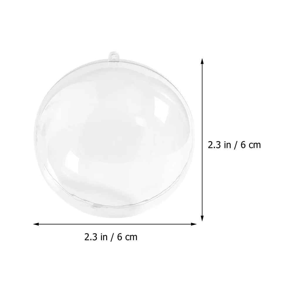 

24Pcs Clear Xmas Ball Pendant Plastic Fillable Christmas Tree Hanging Ornaments Holiday Decoration Party Supplies
