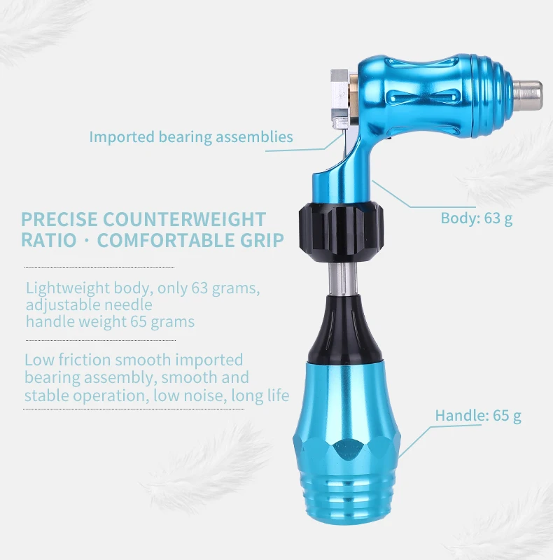 

YILONG T2 Professional Seashell machine Tattoo Gun Rotary Motor Pen Hybrid Tattoo Machine With RCA Tattoo Tools