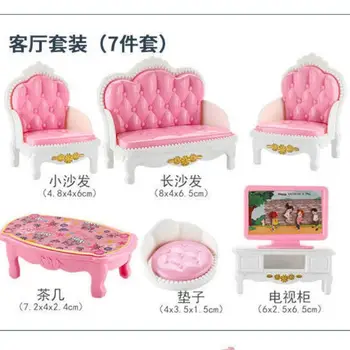 可愛卡哇伊迷你娃娃屋家具配件浴室臥室客廳兒童玩具廚房烹飪用品女孩禮物 8 最佳銷售 娃娃屋家具 - №8