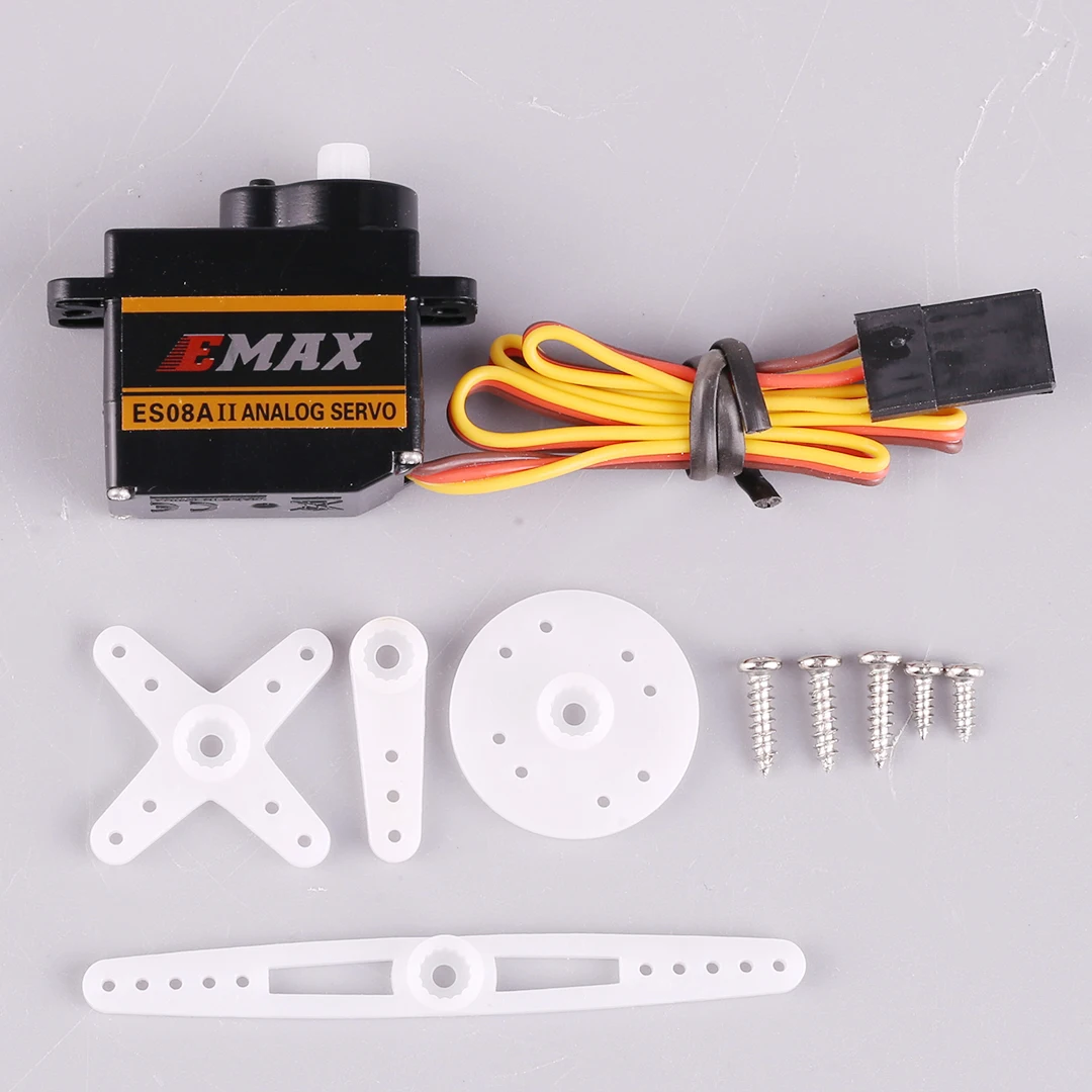 EMAX ES08A II 9g Micro Servo Plastic Gear Analog Mini 1.8kg/Sec for RC Fixed Wing 3D Airplane DIY Replacement Part