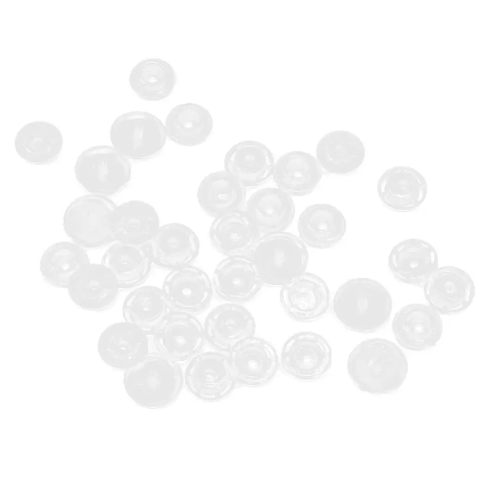 100sets Punch Poppers Resin Snap Buttons Black White Easy Install Snap Button Sets Glossy Snap Button For Clothing Sewing