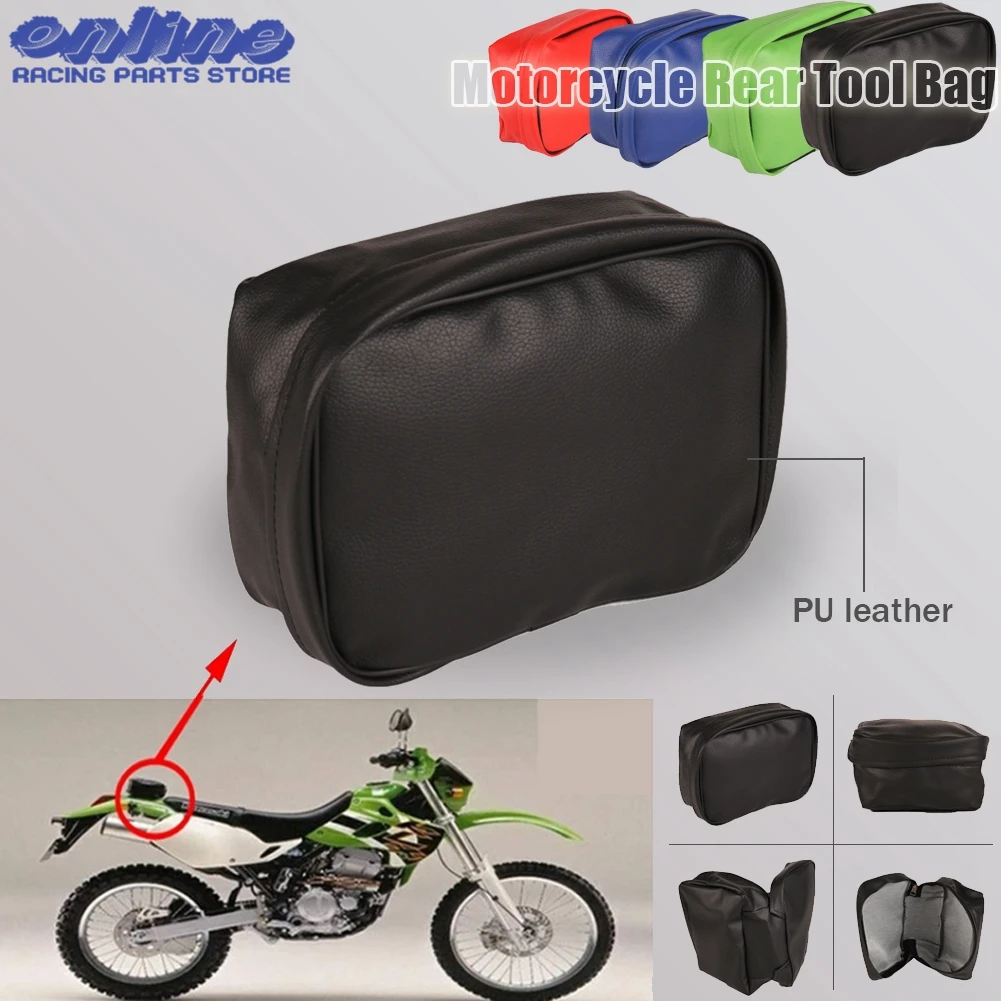 Off Road Motorcycle Rear Tool Bag Tail Kit Storage PU Leather Waterproof Durable For KTM Honda EXC XCW CRF150 CRF250 Accessories