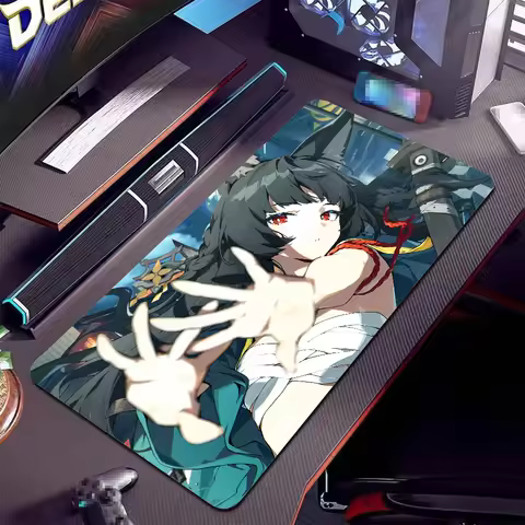 Zenless Zone Zero Hoshimi Miyabi Mousepad Large Anti-Slip Mouse Pad Stitched Edges Mat Durable Desk Laptop Gaming Keyboard Pad