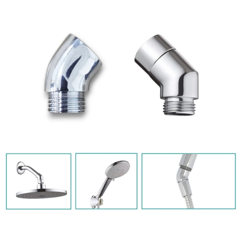 Adaptador giratorio cabezal ducha Universal 135 grados, Conector ángulo ducha mano latón, junta manguera