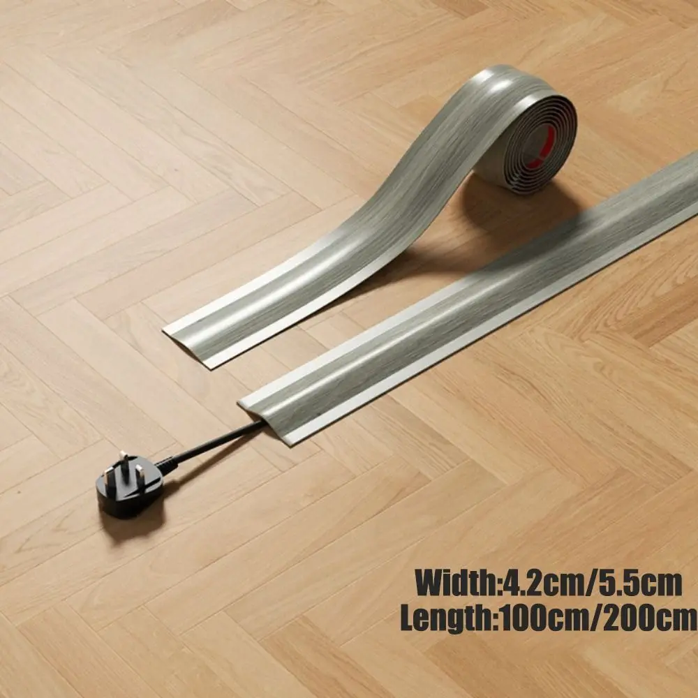 High Quality 1m/2m Cord Cover Soft PVC Wire Cover Self-Adhesive Cable Management Floor Cable Cover Home