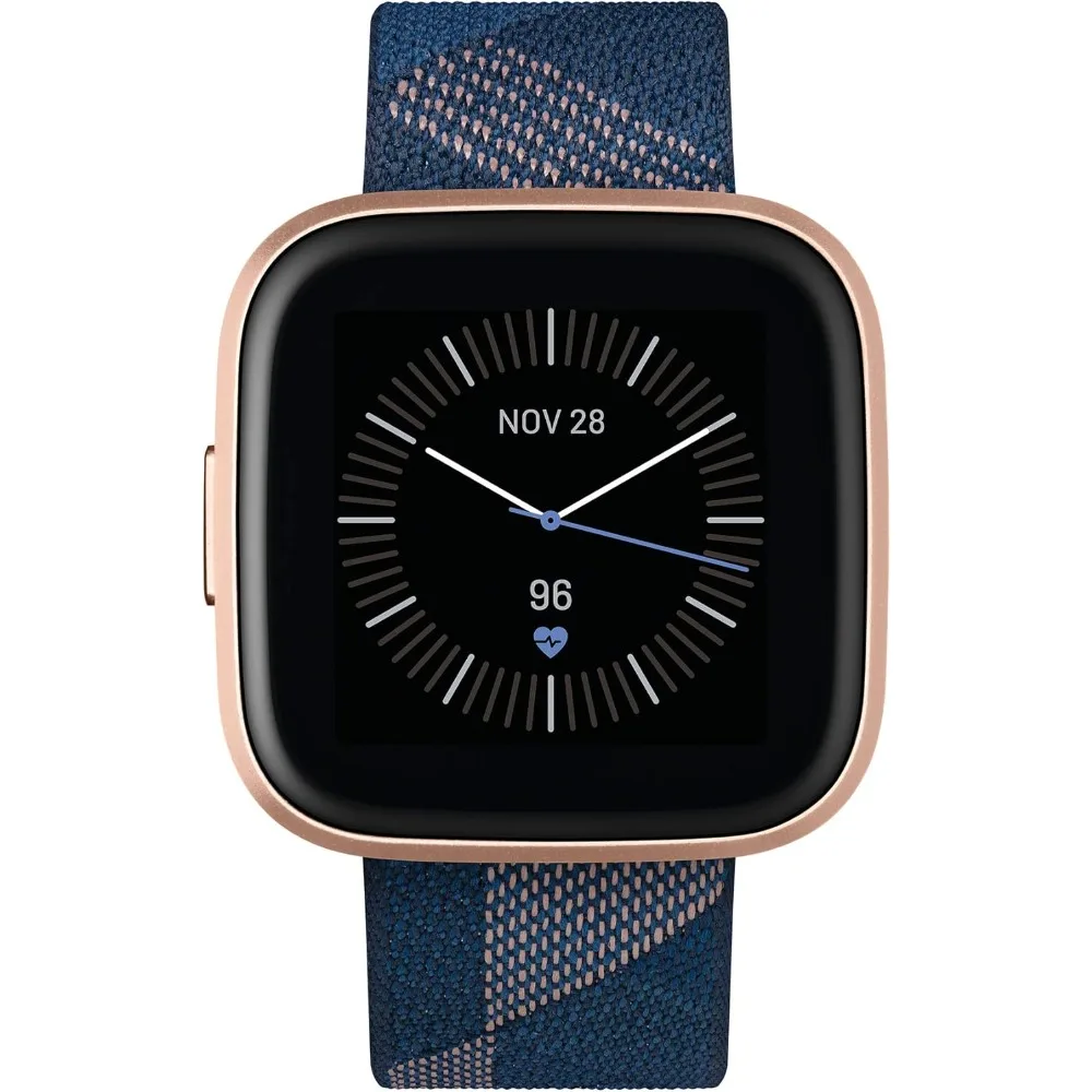 Montre intelligente de santé et de fitness Versa 2 édition spéciale avec fréquence cardiaque, musique, Alexa intégré, suivi du sommeil et de la natation, marine