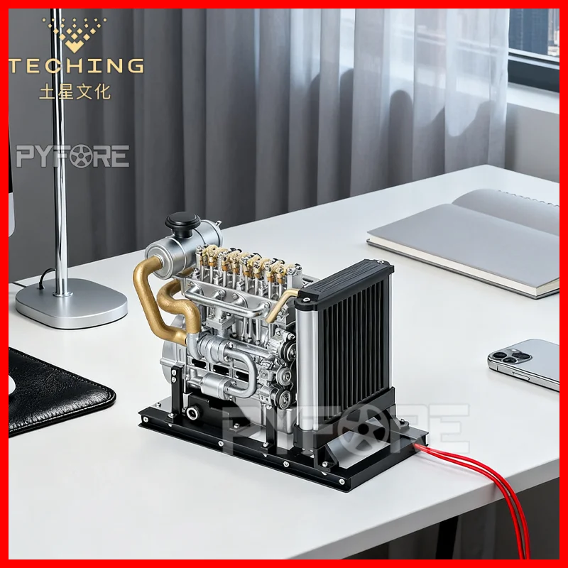TECHING MINI DIESEL ENGINE Электрический комплект модели «сделай сам» - 3D механическая сборка Настольная декоративная игрушка в подарок для взрослых и детей TECHING MINI DIESEL ENGINE Электрический комплект модели «сделай сам» - 3D механическая сборка Настольная декоративная игрушка в подарок для взрослых и детей